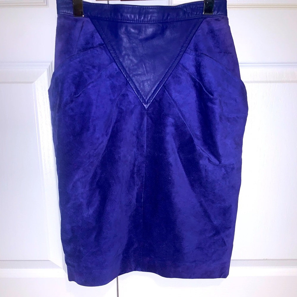 Vintage purple suede skirt